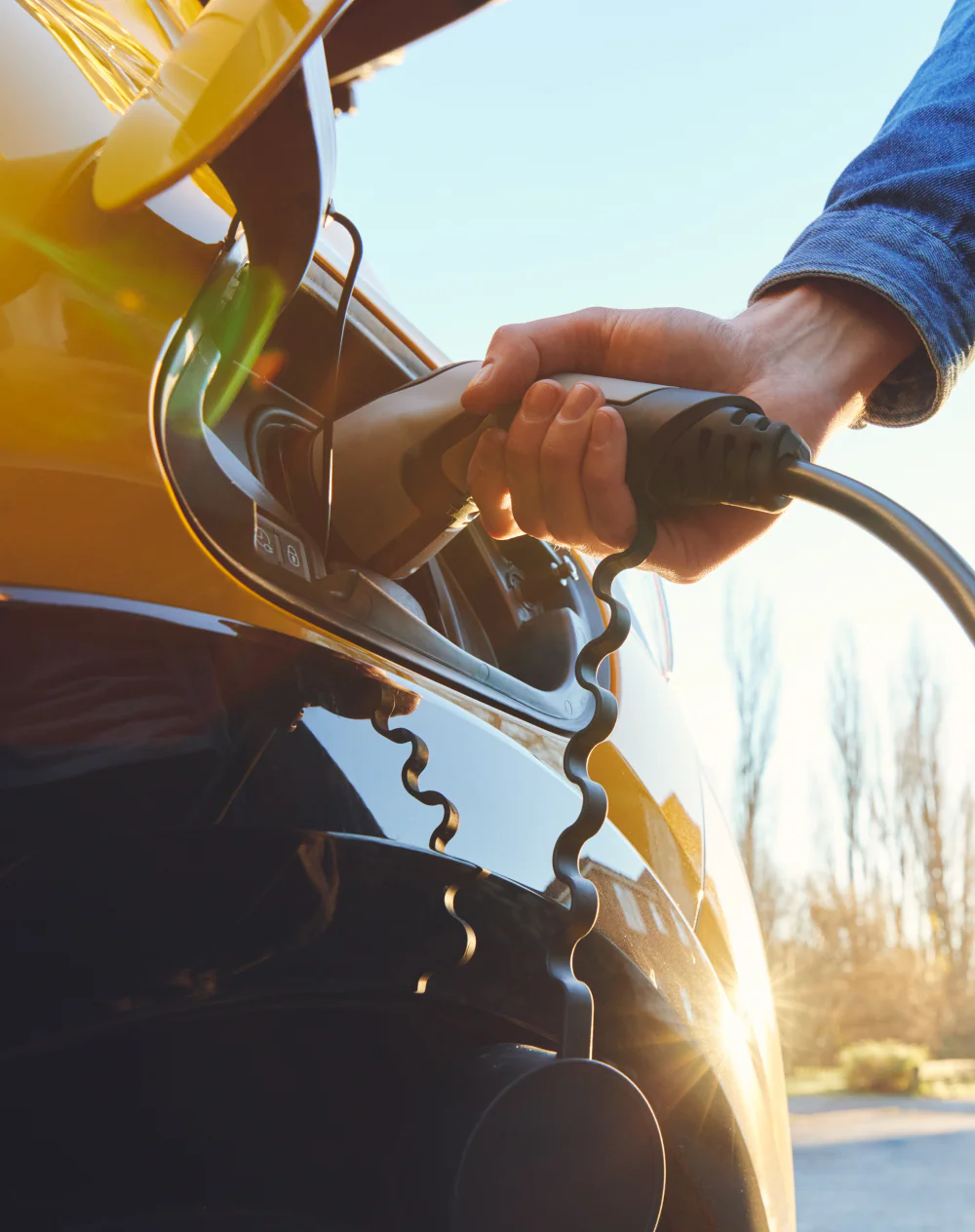 EV car battery charging.